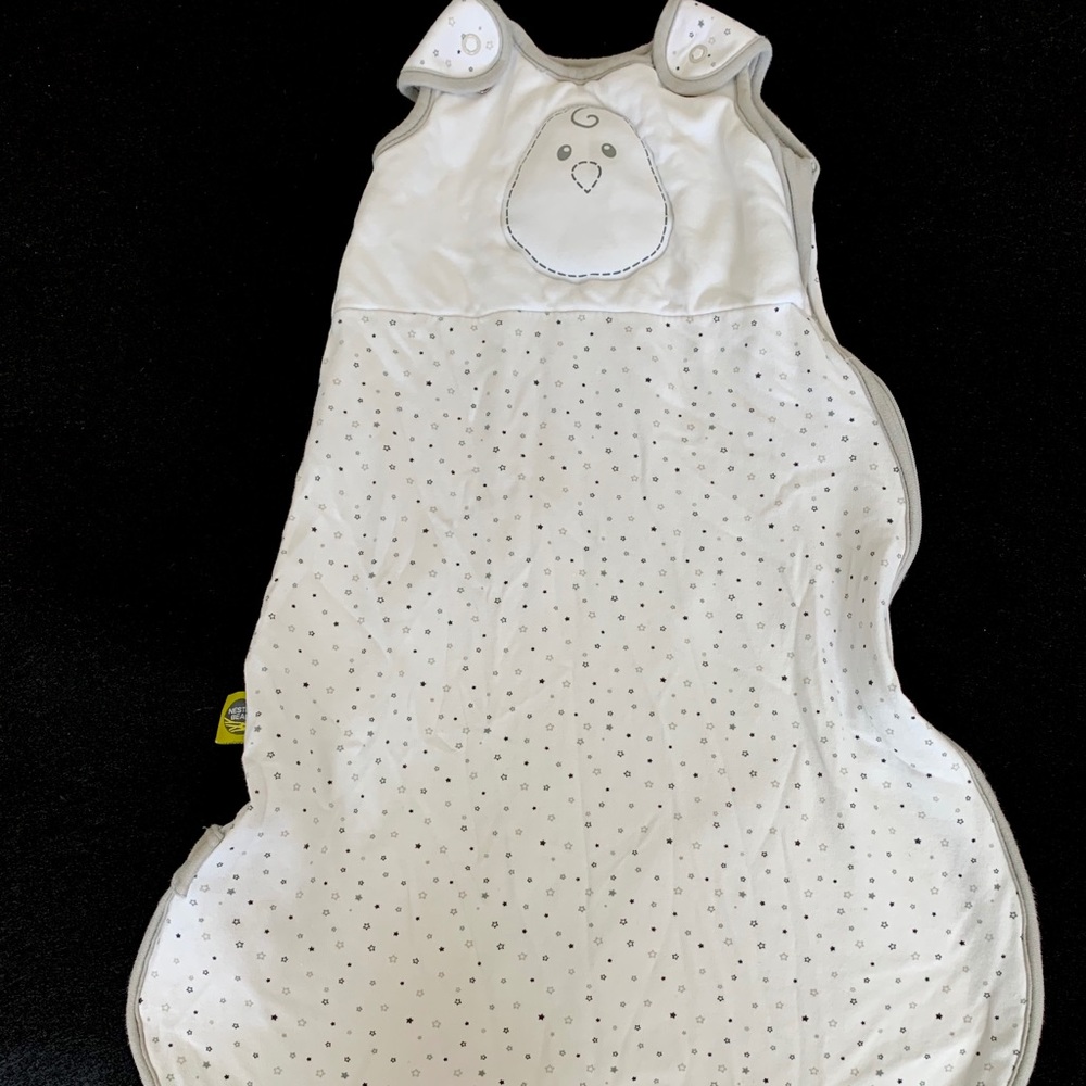Nested bean swaddle sac. Washed but never used